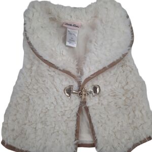 Little Lass Sherpa Cream Vest Size‎ 3T Girls Toodler
